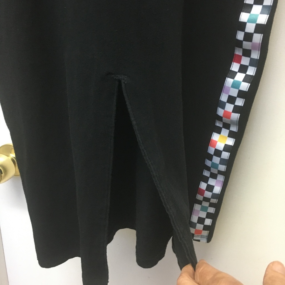 VANS Black Checkered Side Sleeveless Midi Tank Dress - Picture 13 of 14
